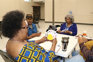 Seniors playing cards