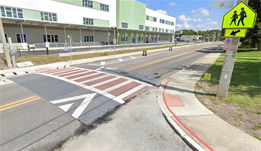 Raised crosswalk near Audubon School