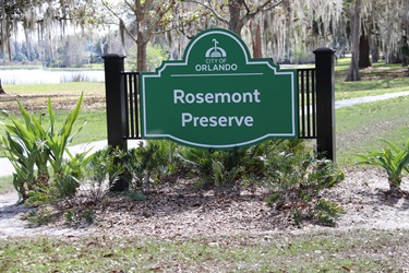 Rosemont Preserve park sign