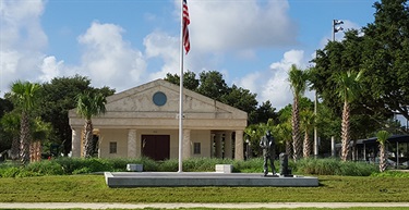 Flag & Memorial at Blue Jacket Park