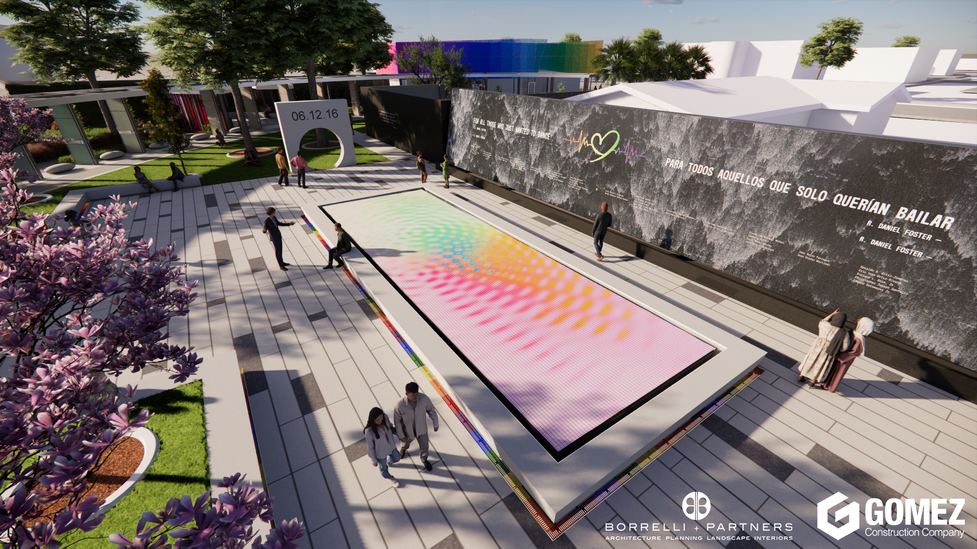 rending of pulse memorial reflection pool