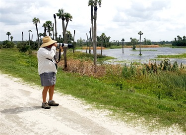 photographer in the wetlands