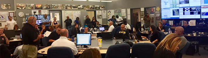 Response Teams at Emergency Operations Center