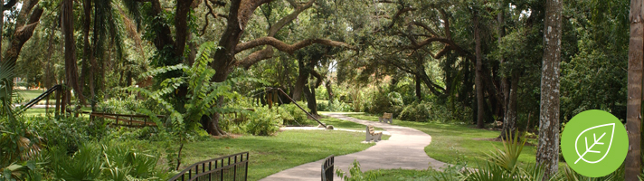 livability represented by walking path in park