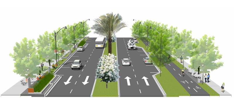 A rendering of Princeton Street improvements.