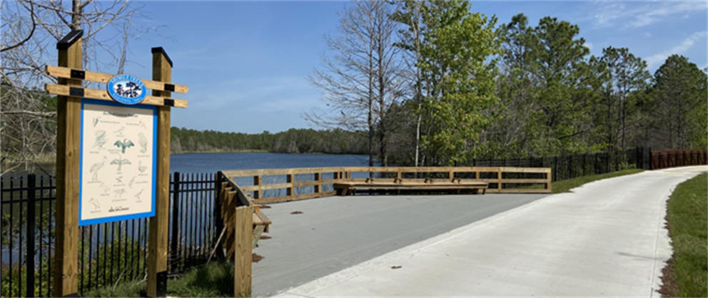 A view of Lake Fran from the Shingle Creek Trail.