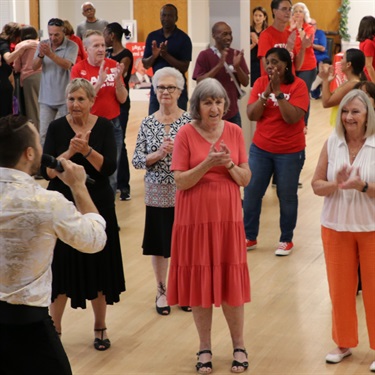 AARP salsa dance at Beardall Senior Center