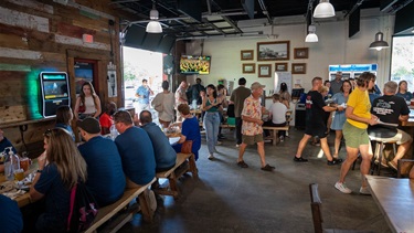 City employees at Ivanhoe Brewery during an employee appreciation event.